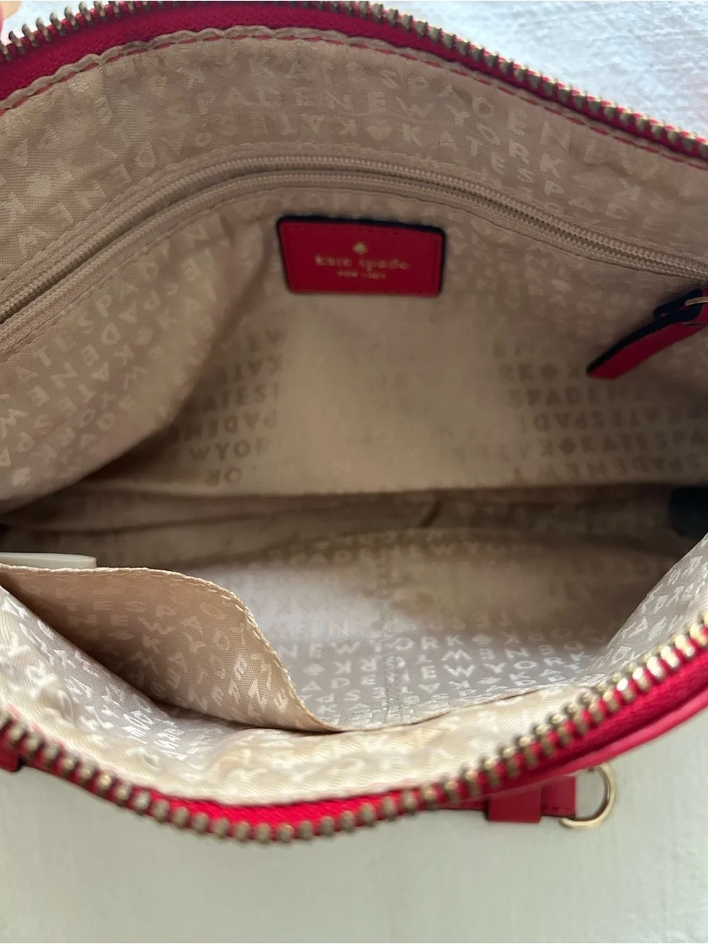 Kate Spade Red Leather Shoulder Bag
